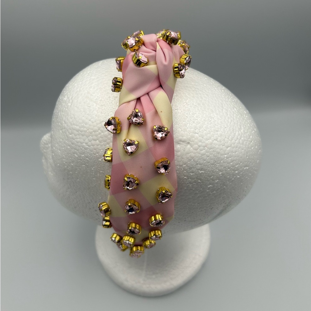 Lele Sadoughi X Stoney Clover Lane Watermelon Heart Crystal Knotted Headband - Picture 13 of 16